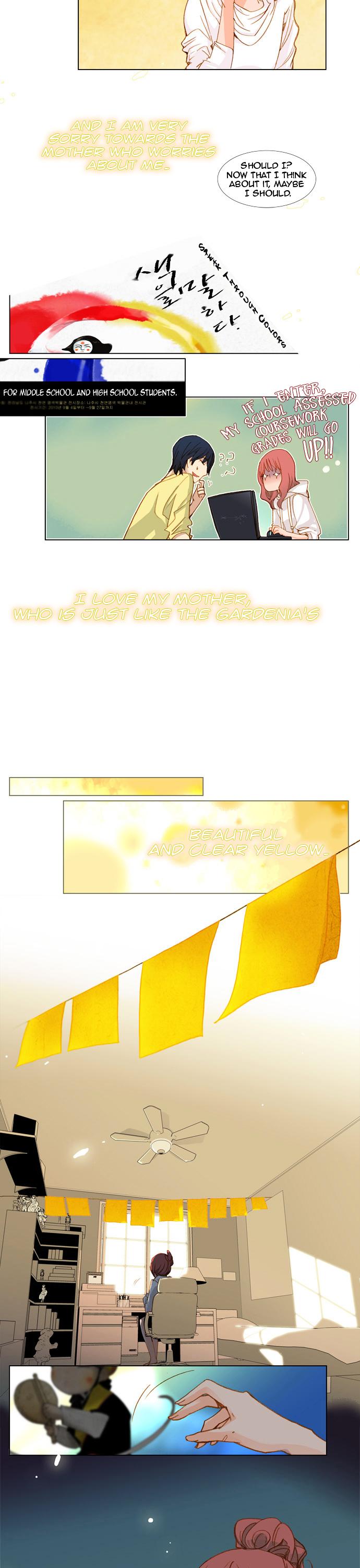 Telling Through the Colors Chapter 6 page 7 - Chapter 6 : First Story - Dye With Gardenias: Part Six