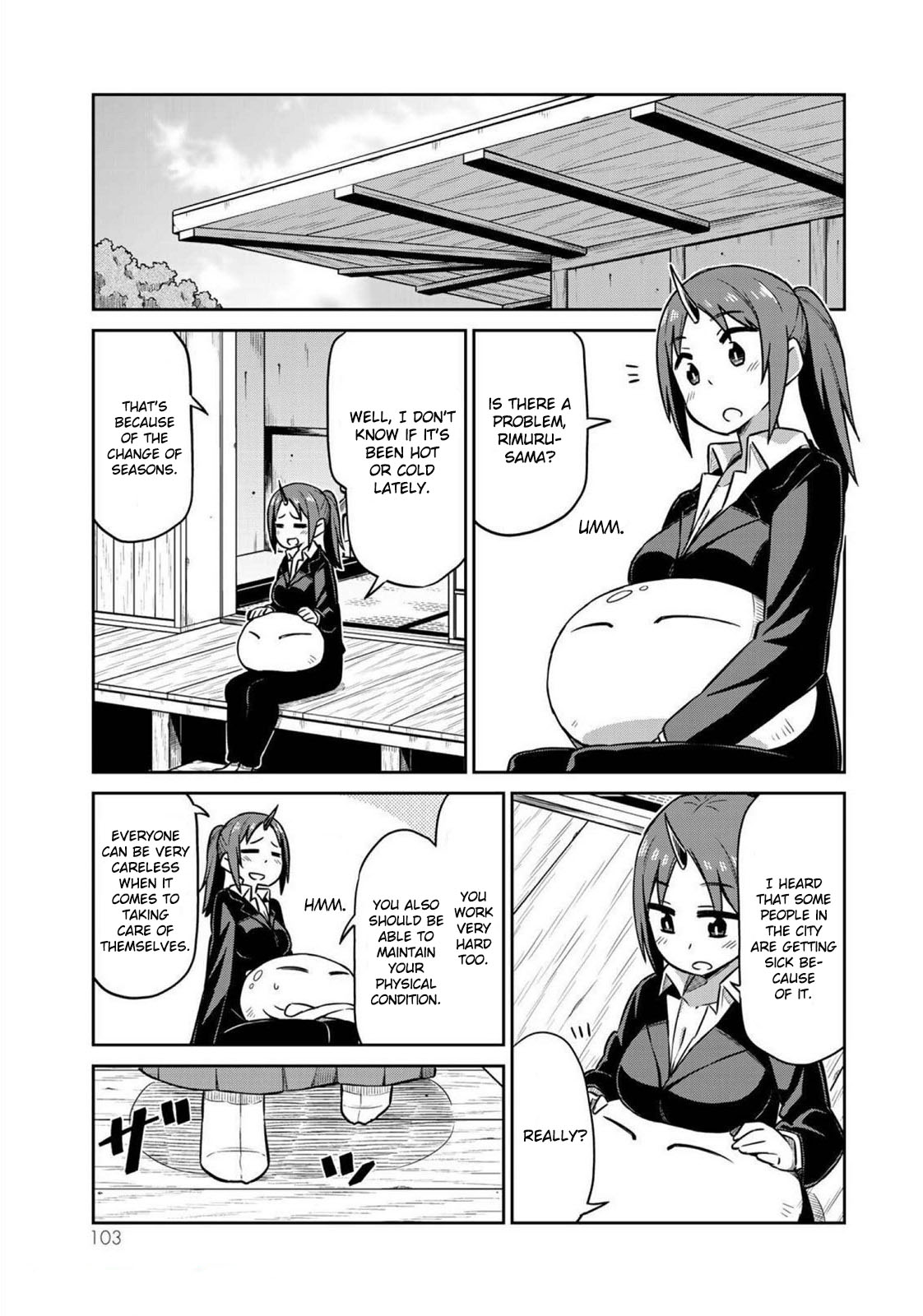 Tenchura! Tensei Shitara Slime Datta Ken Chapter 14 page 1 - Chapter 14: Get well soon!