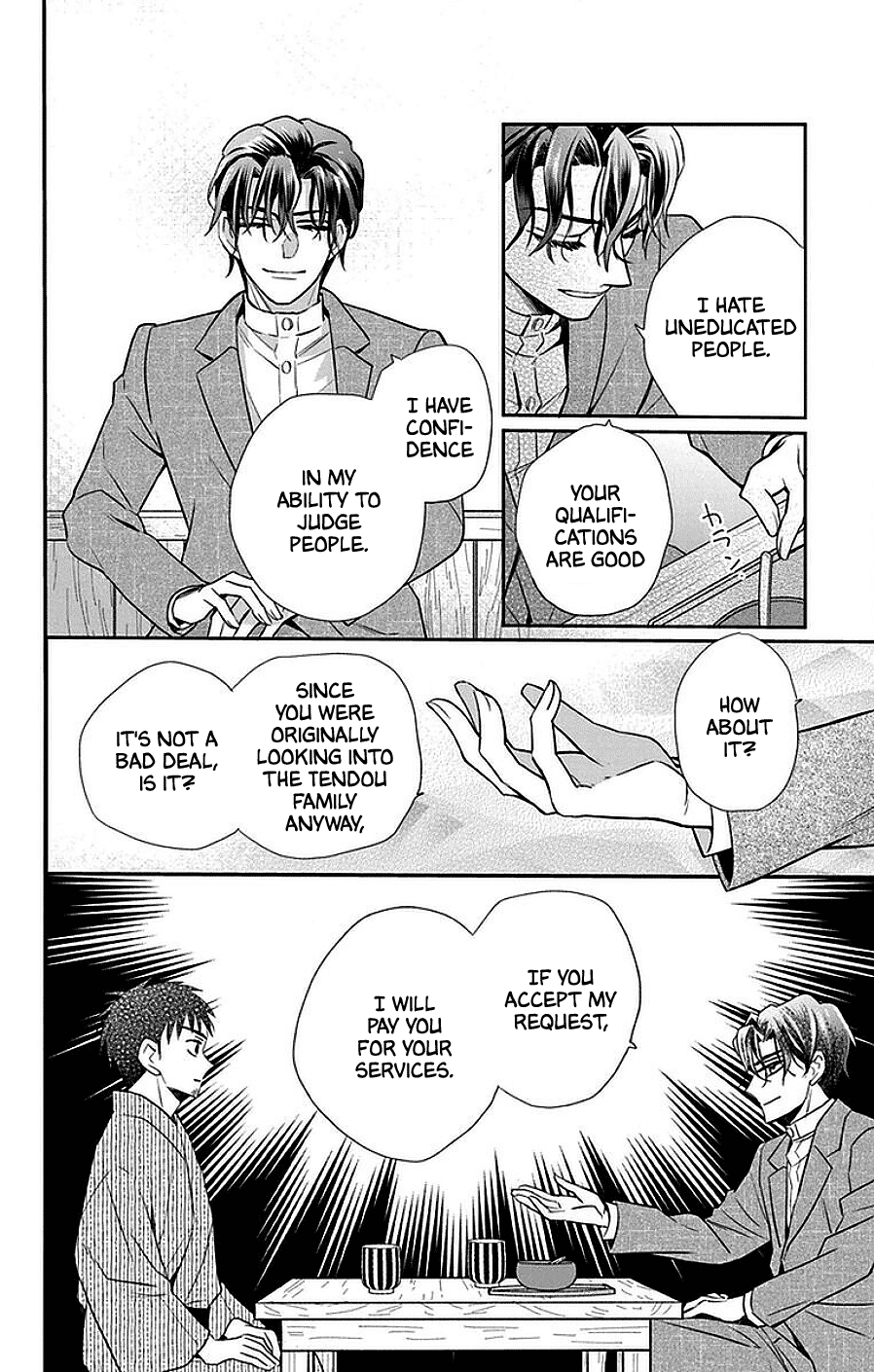 Tendou-ke Monogatari Chapter 45 page 10 - Chapter 45: In a Western-style Room at Twilight