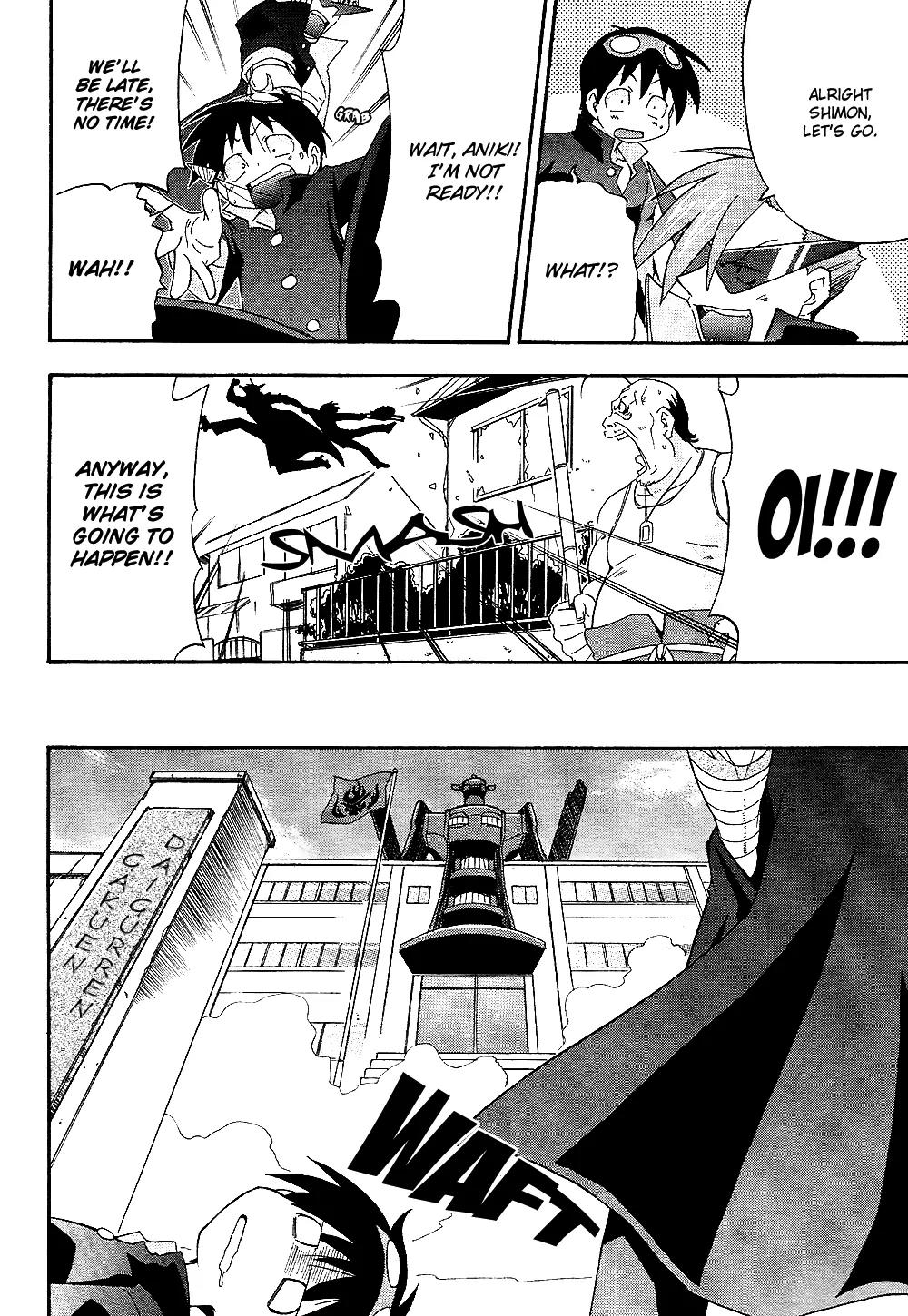 Tengen Toppa Gurren Lagann - Guren Gakuenhen Chapter 1 page 8 - Chapter 1: Episode 1 - Everyone Get Together At School