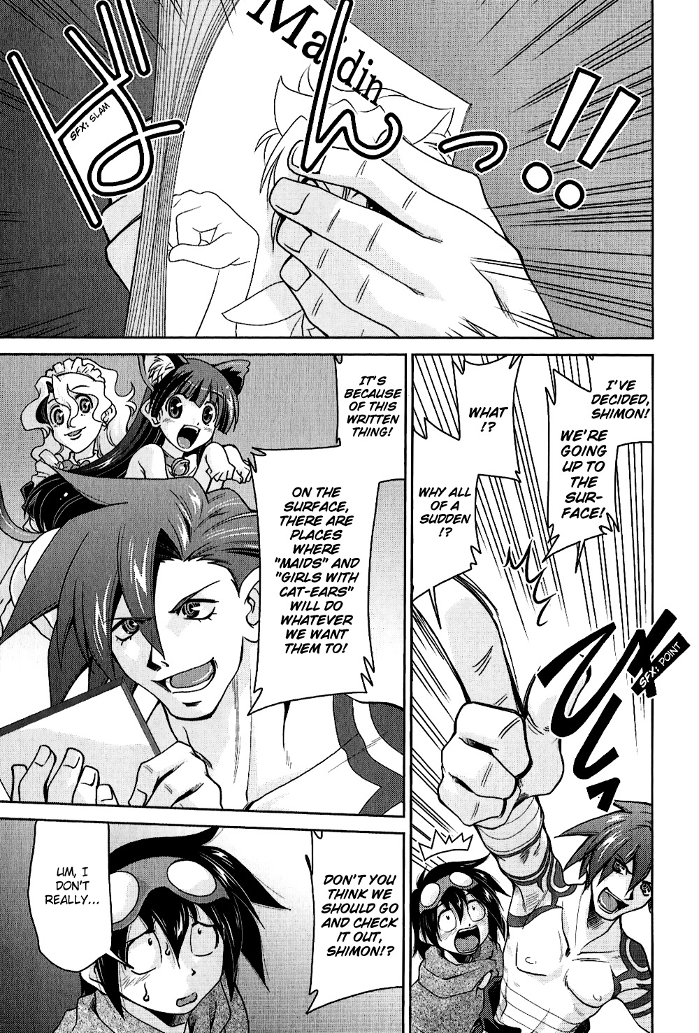 Tengen Toppa Gurren Lagann: Yoko no Obeso-hen Chapter 12 page 3 - Chapter 12: To Autumn, To Leaves, To Fields!!