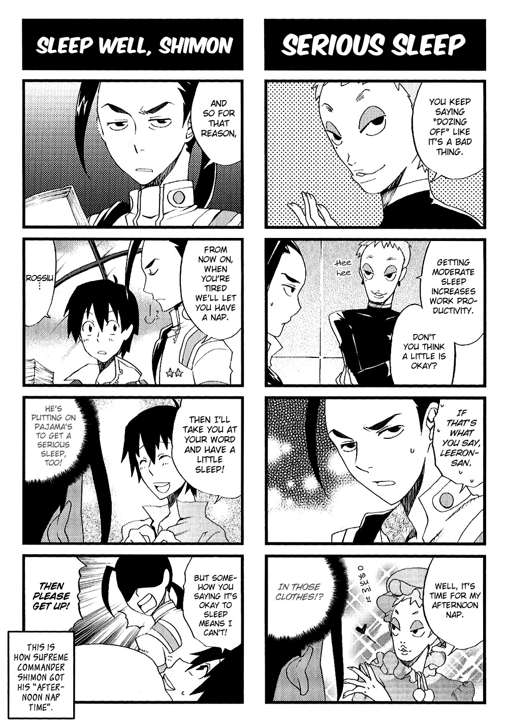 Tengen Toppa Gurren Lagann: Yoko no Obeso-hen Chapter 13 page 8 - Chapter 13: Today the Supreme Commander has another difficult day.