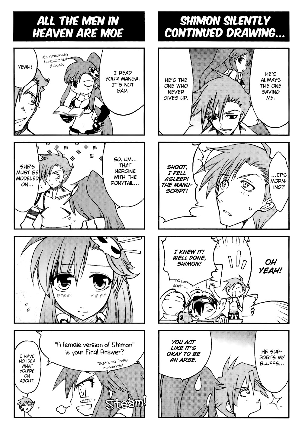 Tengen Toppa Gurren Lagann: Yoko no Obeso-hen Chapter 14 page 8 - Chapter 14: Just what Exactly is a Fujoshi?