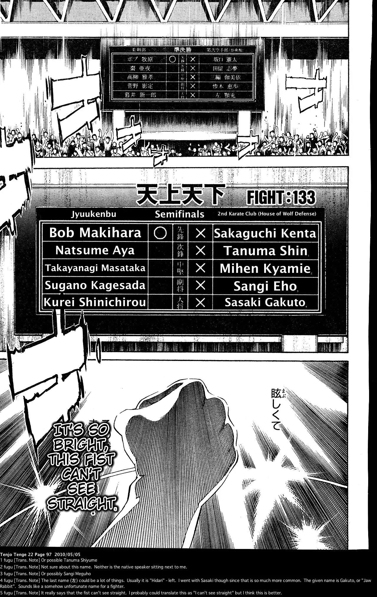 Tenjou Tenge Chapter 133 page 1 - Chapter 133: FIGHT:133