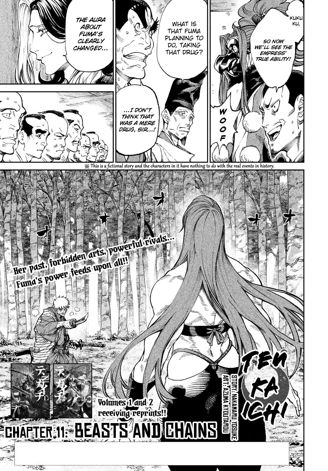 Tenkaichi - Nihon Saikyou Bugeisha Ketteisen Chapter 11 page 1 - Chapter 11: Beasts and Chains