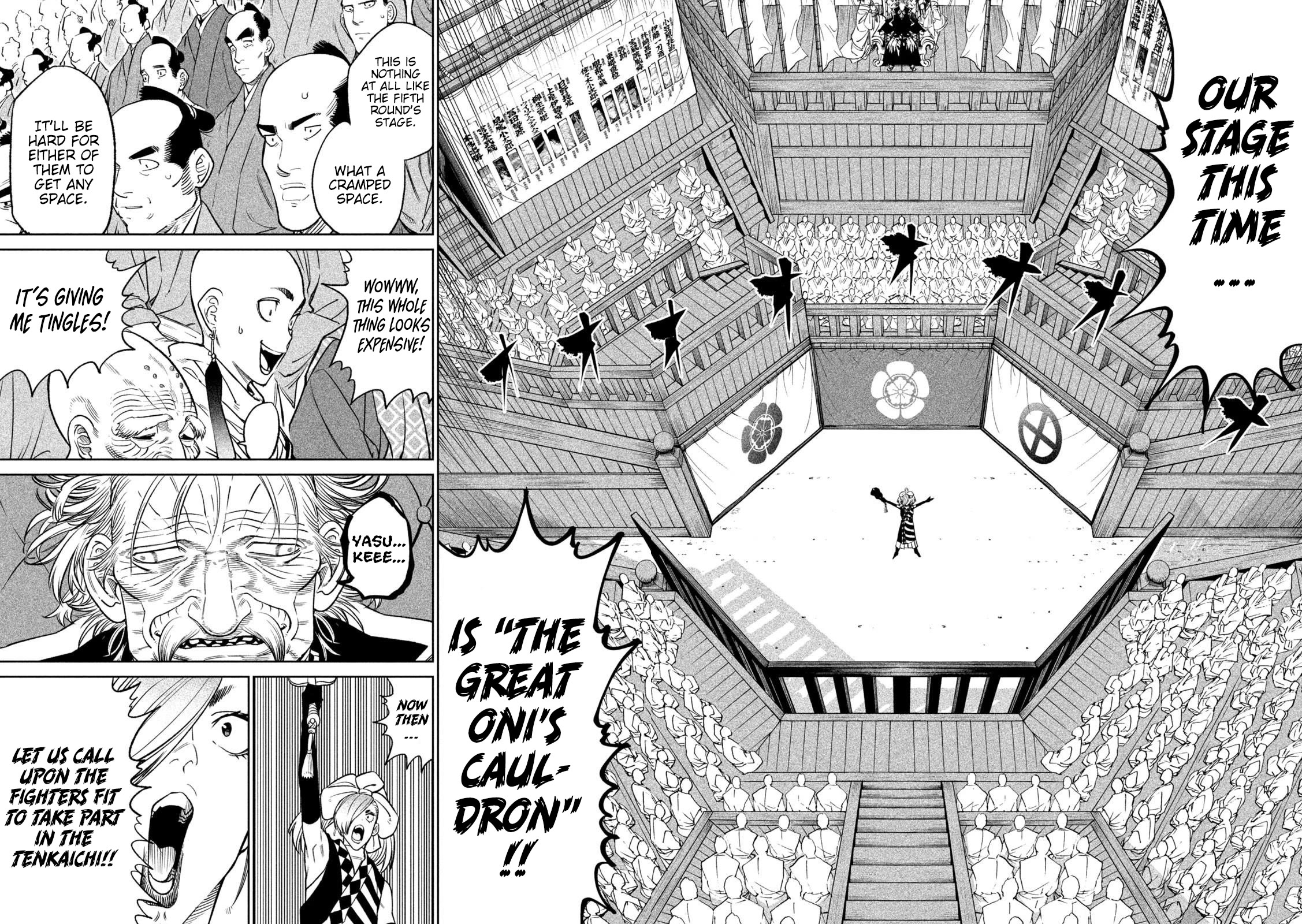 Tenkaichi - Nihon Saikyou Bugeisha Ketteisen Chapter 32 page 21 - Chapter 32: The Great Oni's Cauldron