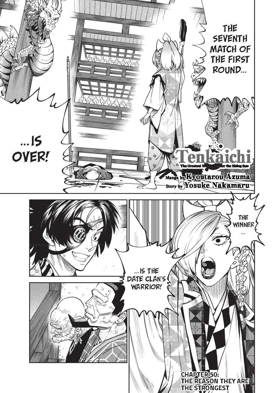 Tenkaichi - Nihon Saikyou Bugeisha Ketteisen Chapter 50 page 1 - Chapter 50