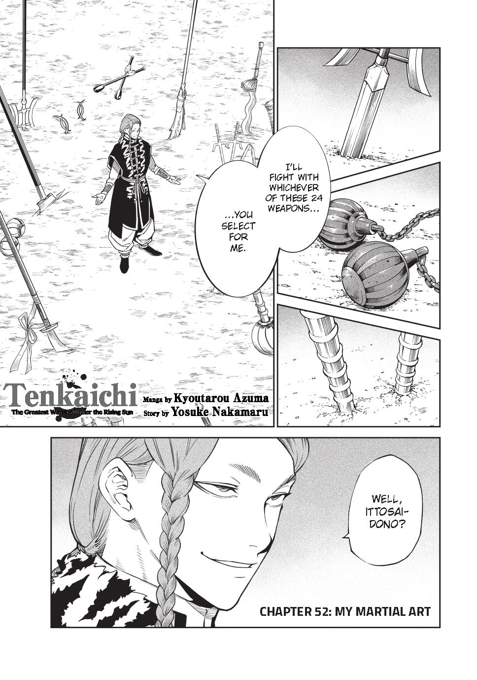 Tenkaichi - Nihon Saikyou Bugeisha Ketteisen Chapter 52 page 1 - Chapter 52