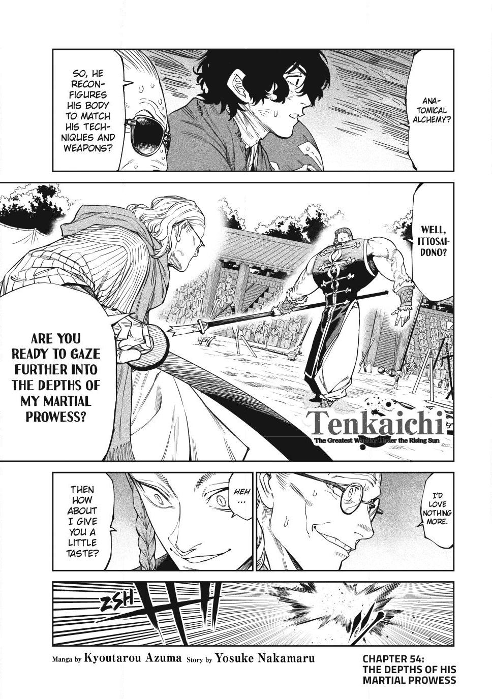 Tenkaichi - Nihon Saikyou Bugeisha Ketteisen Chapter 54 page 1 - Chapter 54
