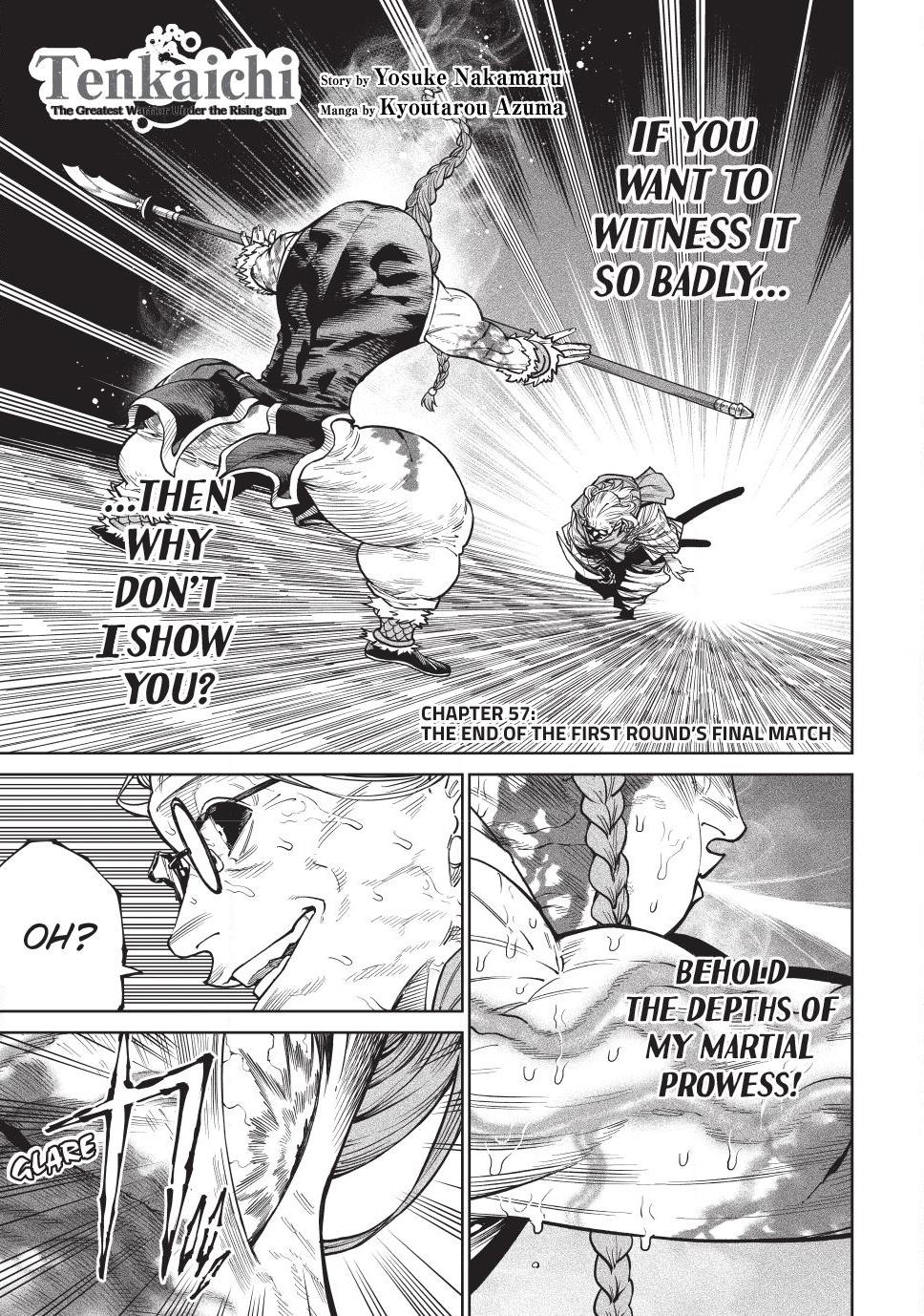 Tenkaichi - Nihon Saikyou Bugeisha Ketteisen Chapter 57 page 1 - Chapter 57