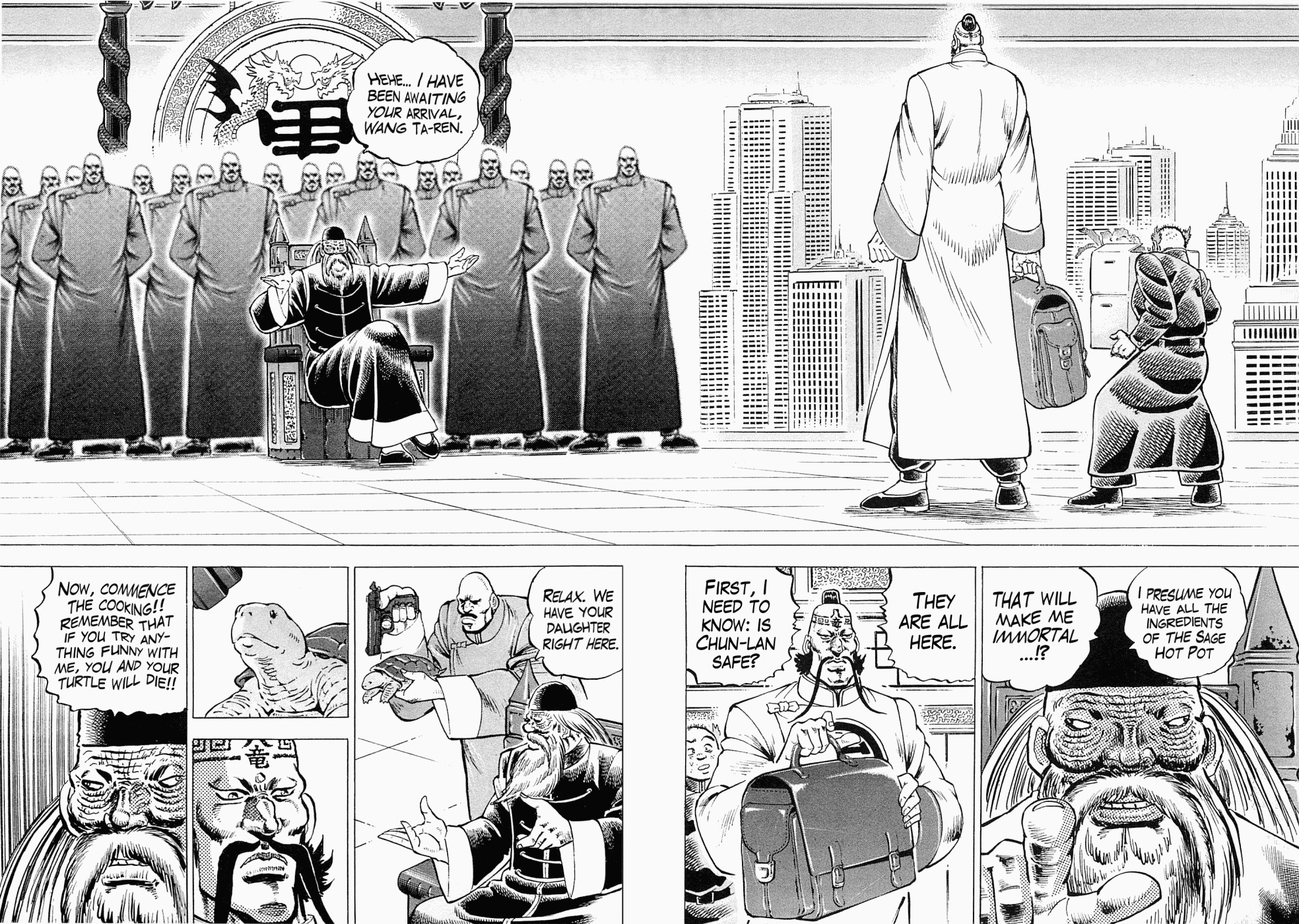 Tenkamusou Edajima Hirayatsuden Chapter 59.5 page 24 - Chapter 59.5: Special One-Shot: Of Fists and Food: High Grade Kitchen Master Wang Ta-Ren