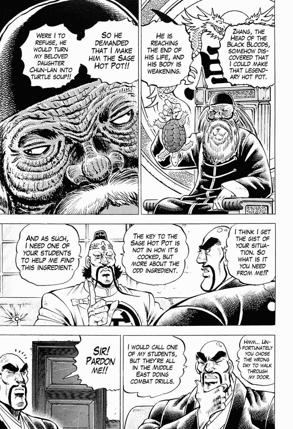 Tenkamusou Edajima Hirayatsuden Chapter 59.5 page 8 - Chapter 59.5: Special One-Shot: Of Fists and Food: High Grade Kitchen Master Wang Ta-Ren