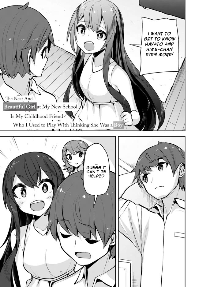 Tenkosaki: The Neat and Pretty Girl at My New School Is a Childhood Friend of Mine Who I Thought Was a Boy Chapter 24 page 1 - Chapter 24: Is it fine?