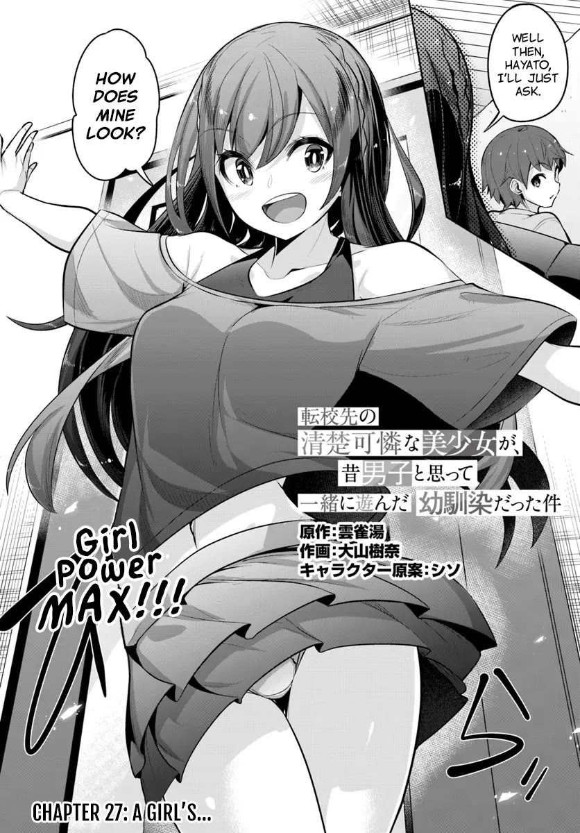 Tenkosaki: The Neat and Pretty Girl at My New School Is a Childhood Friend of Mine Who I Thought Was a Boy Chapter 27 page 2 - Chapter 27: A Girl's...