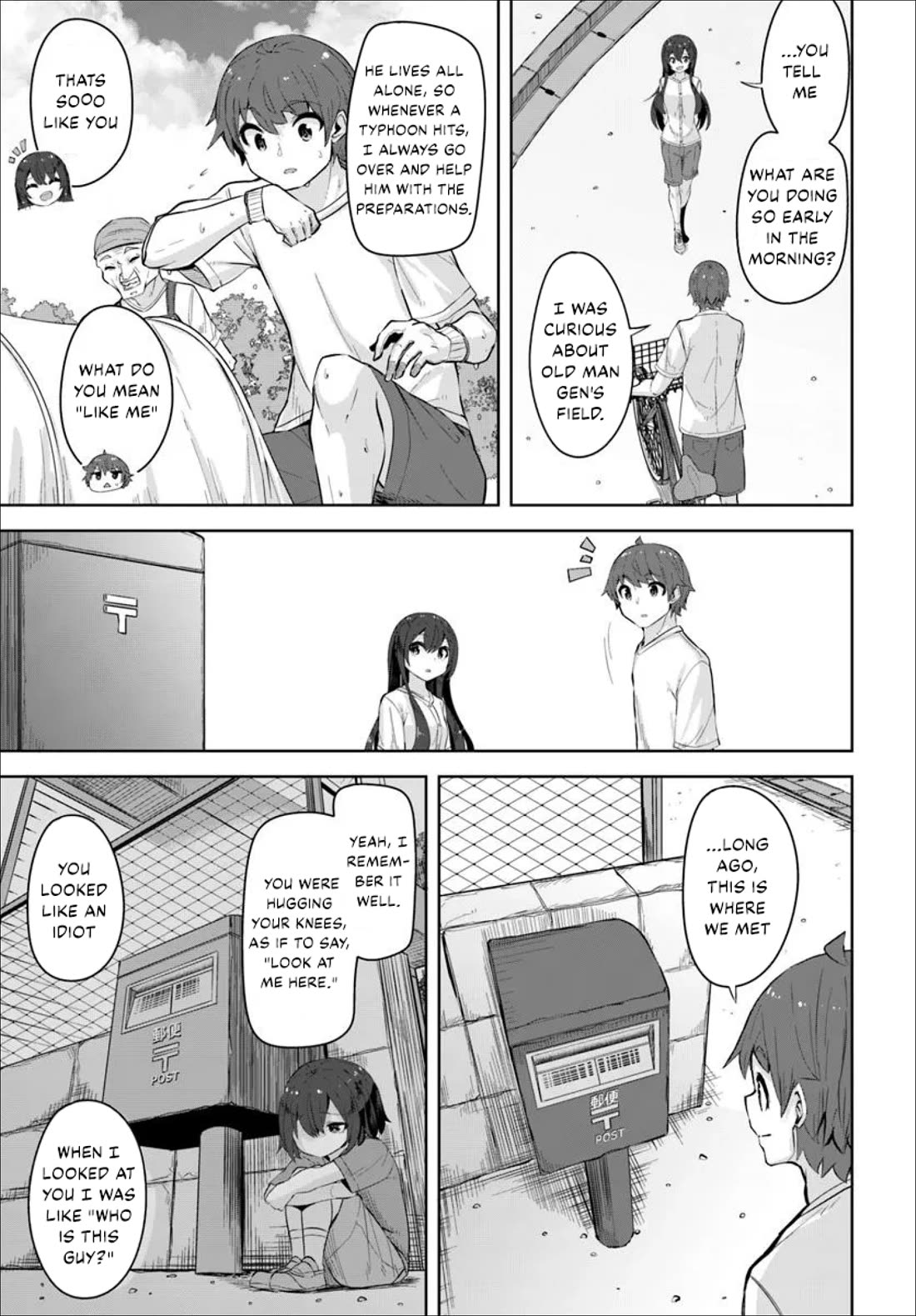 Tenkosaki: The Neat and Pretty Girl at My New School Is a Childhood Friend of Mine Who I Thought Was a Boy Chapter 35 page 15 - Chapter 35: Side-by-Side With That Back