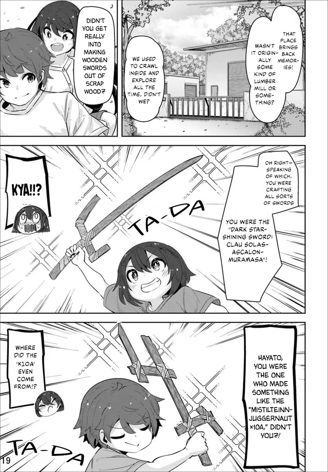 Tenkosaki: The Neat and Pretty Girl at My New School Is a Childhood Friend of Mine Who I Thought Was a Boy Chapter 35 page 19 - Chapter 35: Side-by-Side With That Back