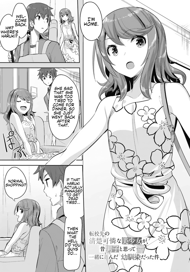Tenkosaki: The Neat and Pretty Girl at My New School Is a Childhood Friend of Mine Who I Thought Was a Boy Chapter 9 page 1 - Chapter 9