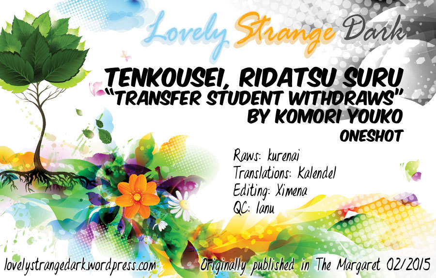Tenkousei, Ridatsu Suru Chapter 0 page 1 - Chapter 0: Oneshot