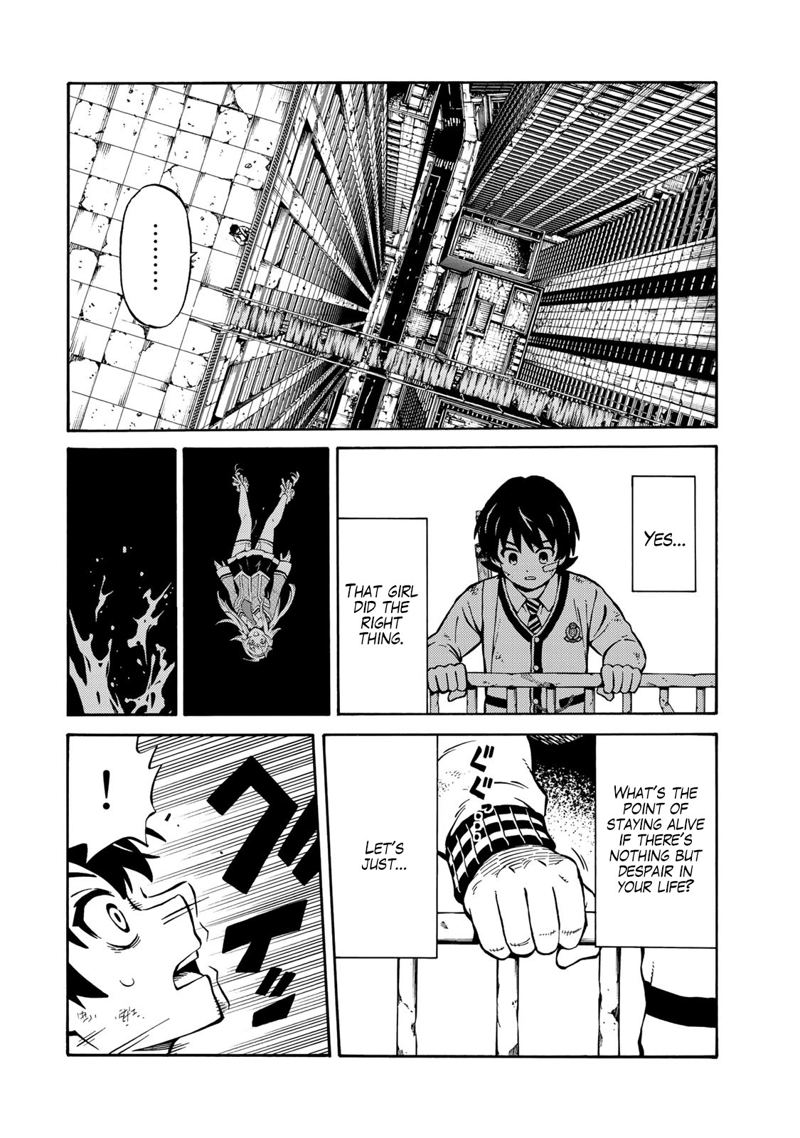 Tenkuu Shinpan Arrive Chapter 10 page 4 - Chapter 10: What are you looking at?