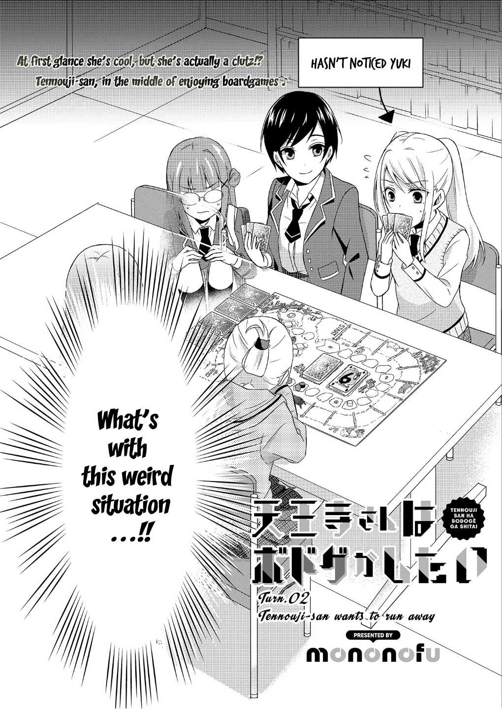 Tennouji-San Wants to Play Boardgames Chapter 2 page 2 - Chapter 2: Tennouji-san wants to run away
