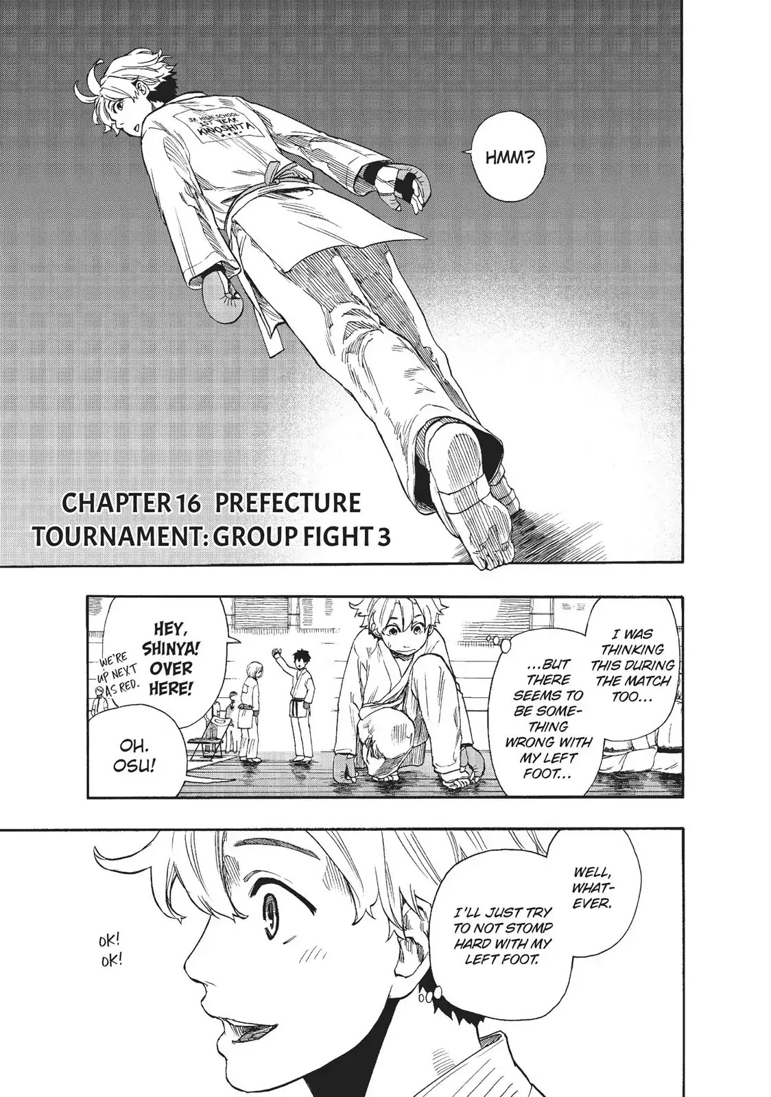 Tenohira no Netsu wo Chapter 16 page 1 - Chapter 16: Prefecture Tournament: Group Fight 3