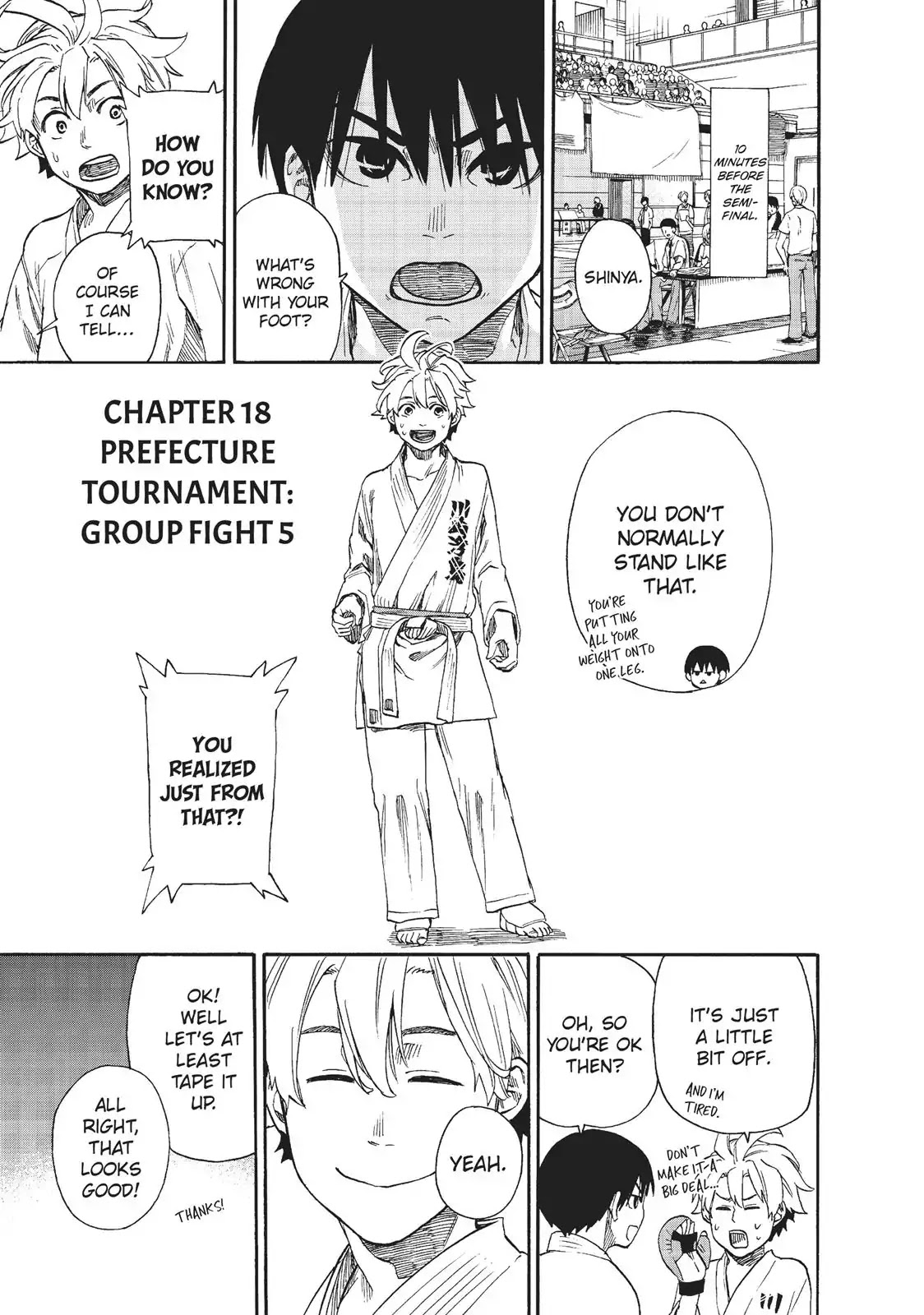 Tenohira no Netsu wo Chapter 18 page 1 - Chapter 18: Prefecture Tournament: Group Fight 5