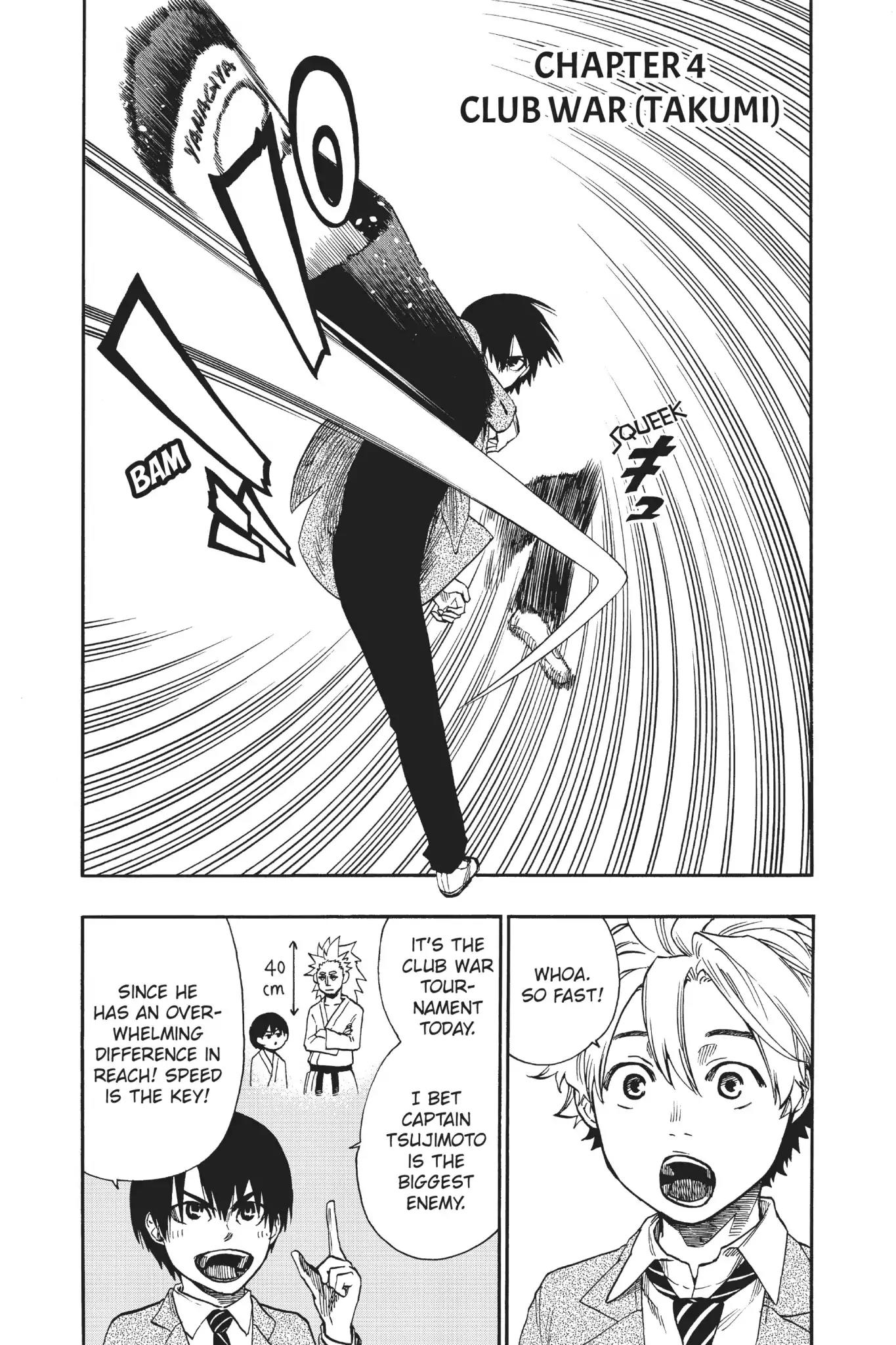 Tenohira no Netsu wo Chapter 4 page 1 - Chapter 4: Club War (Takumi)