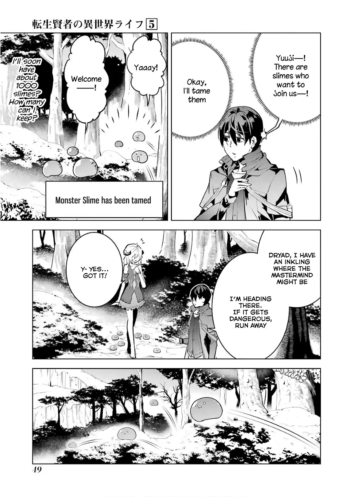 Tensei Kenja no Isekai Raifu ~Daini no Shokugyo wo Ete, Sekai Saikyou ni Narimashita~ Chapter 13 page 49 - Chapter 13: The Slimes Got Enraged