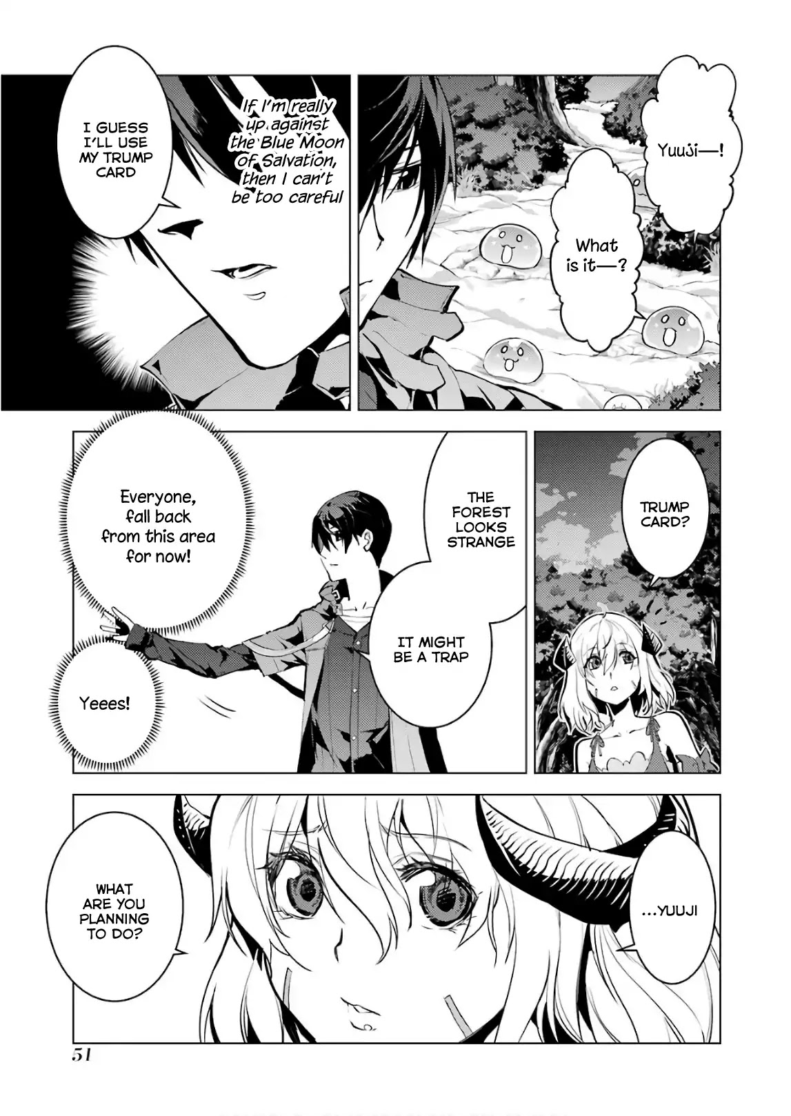 Tensei Kenja no Isekai Raifu ~Daini no Shokugyo wo Ete, Sekai Saikyou ni Narimashita~ Chapter 13 page 51 - Chapter 13: The Slimes Got Enraged