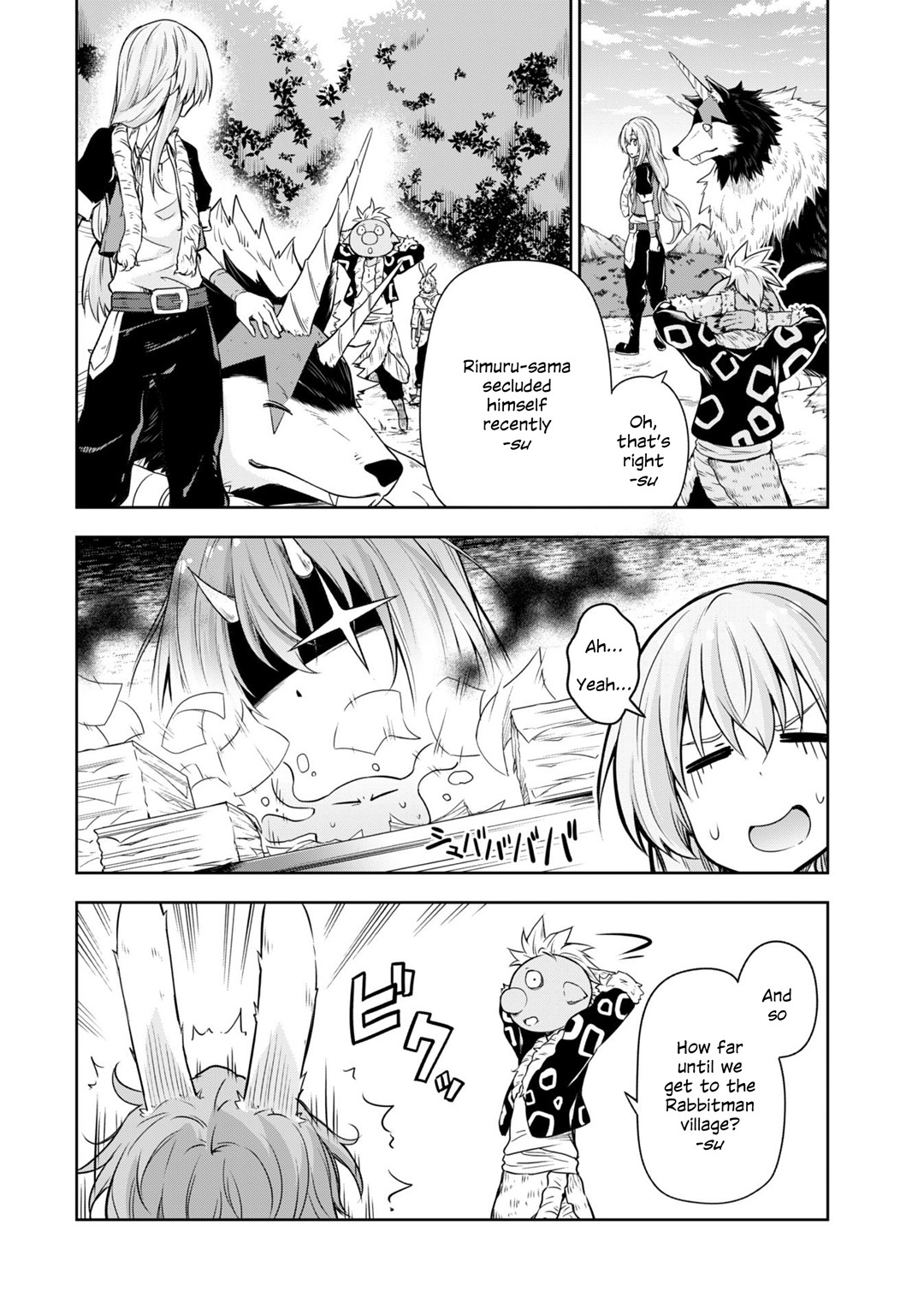 Tensei shitara slime datta ken: the ways of strolling in the demon country Chapter 36 page 2 - Chapter 36: Rabbitman Village ☆ 3 Stars? Part ☆ 3!