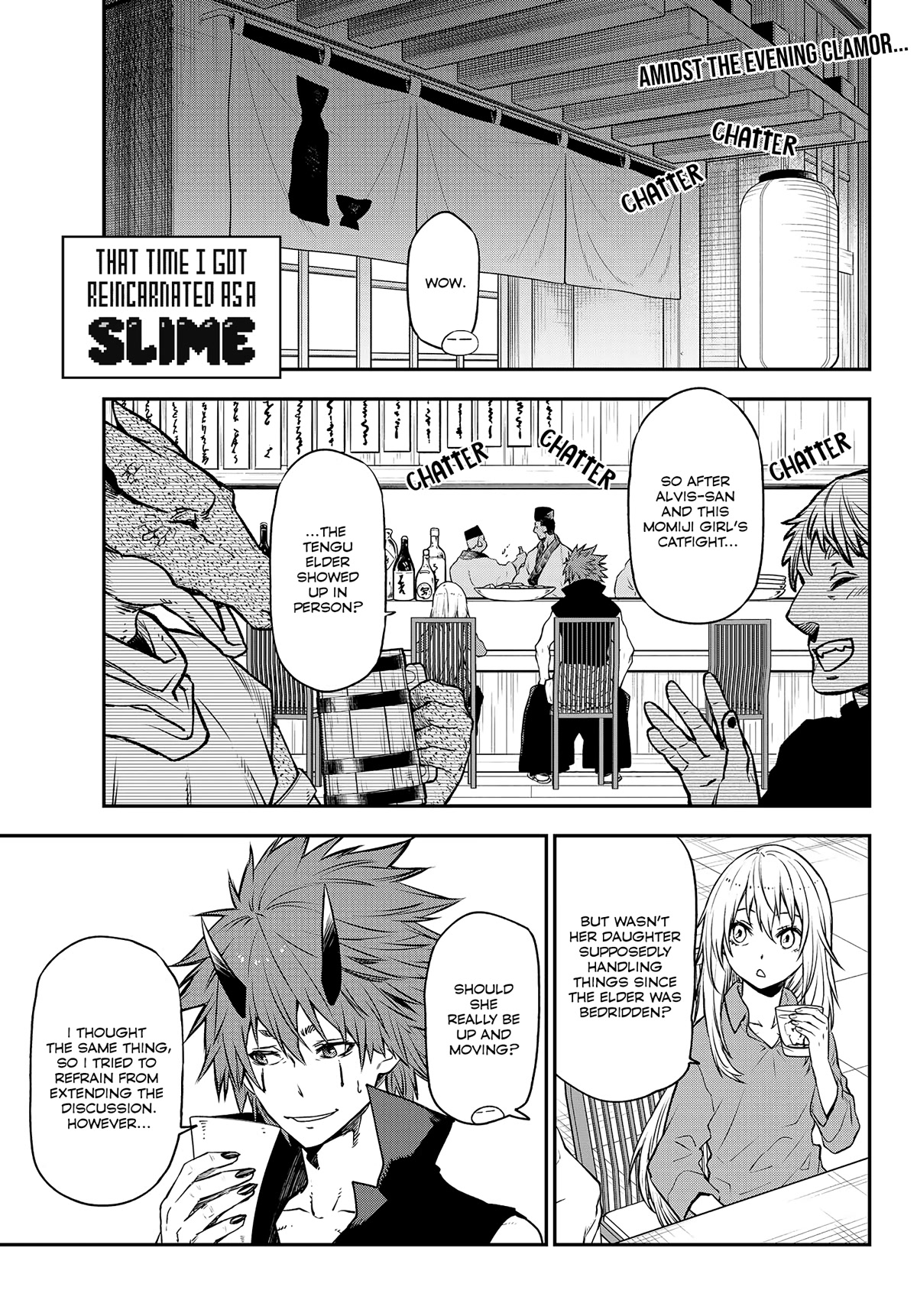 Tensei Shitara Slime Datta Ken Chapter 105 page 1 - Chapter 105: The Tengu's Intimate Encounter