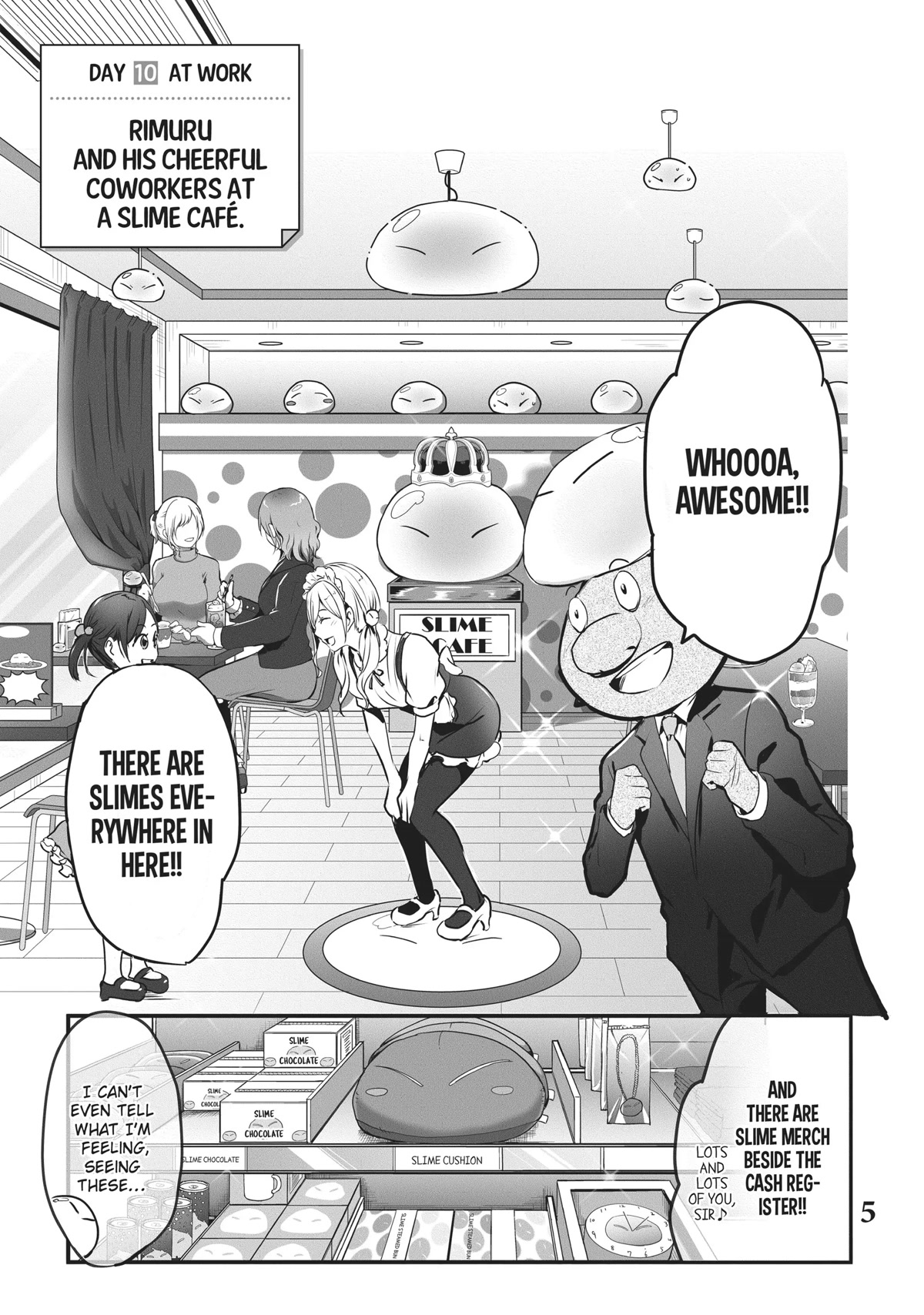 Tensei Shite mo Shachiku Datta Ken Chapter 10 page 6 - Chapter 10: Rimuru and His Cheerful Coworker's At a Slime Cafe