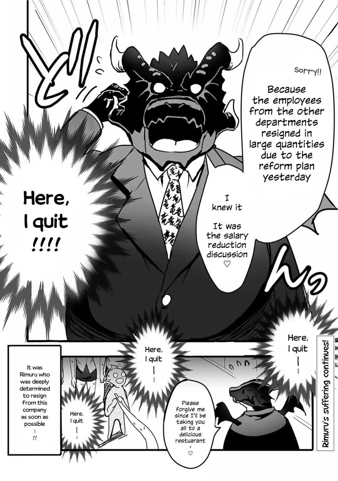 Tensei Shite mo Shachiku Datta Ken Chapter 2 page 12 - Chapter 2: Rimuru and His Amusing Colleagues' Bright Death Race
