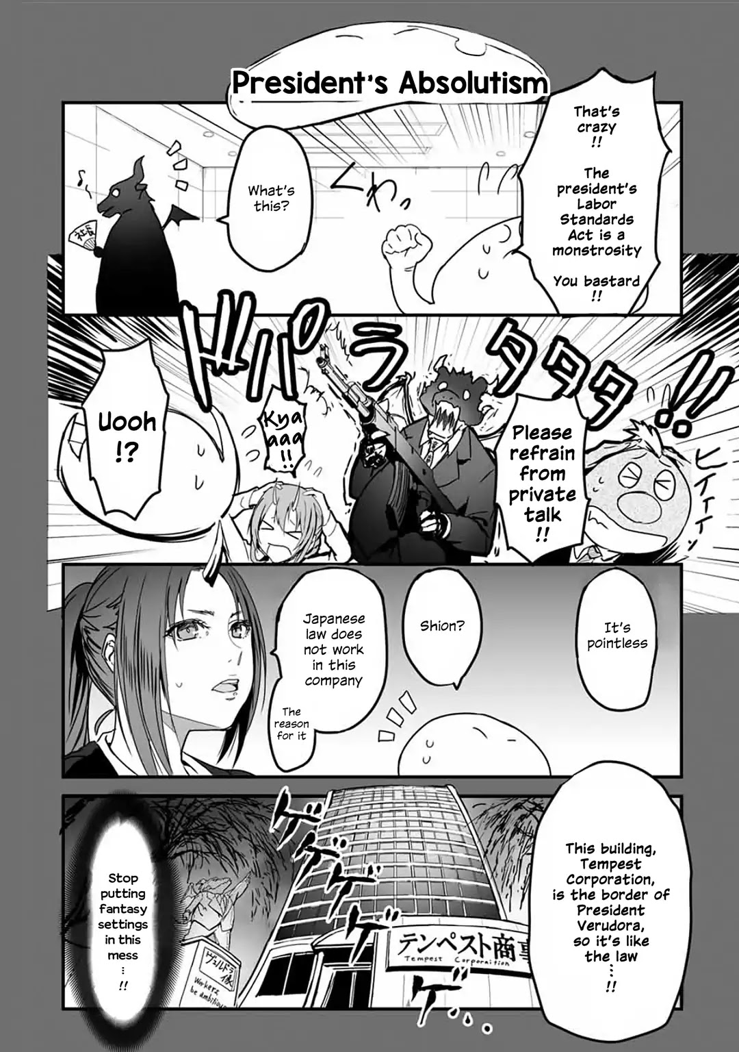 Tensei Shite mo Shachiku Datta Ken Chapter 2 page 6 - Chapter 2: Rimuru and His Amusing Colleagues' Bright Death Race