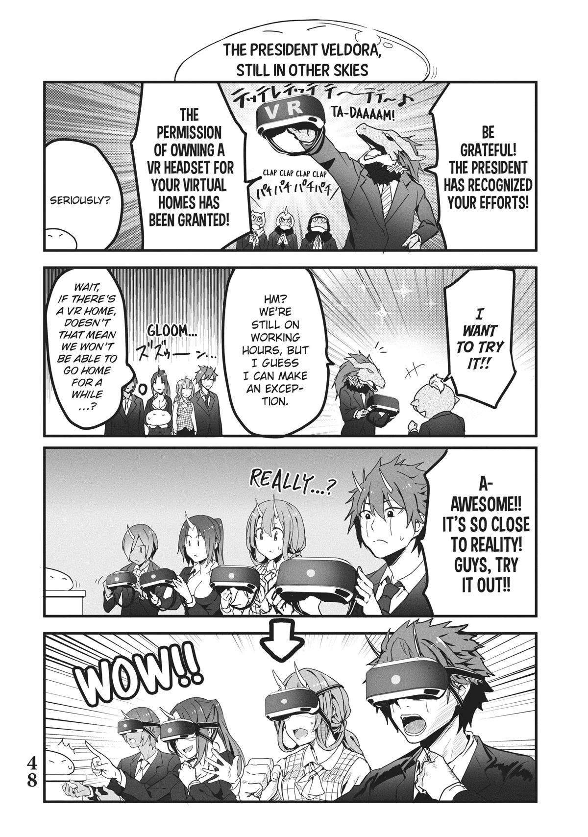 Tensei Shite mo Shachiku Datta Ken Chapter 4 page 2 - Chapter 4: Rimuru and His Cheerful Coworker's VR Home