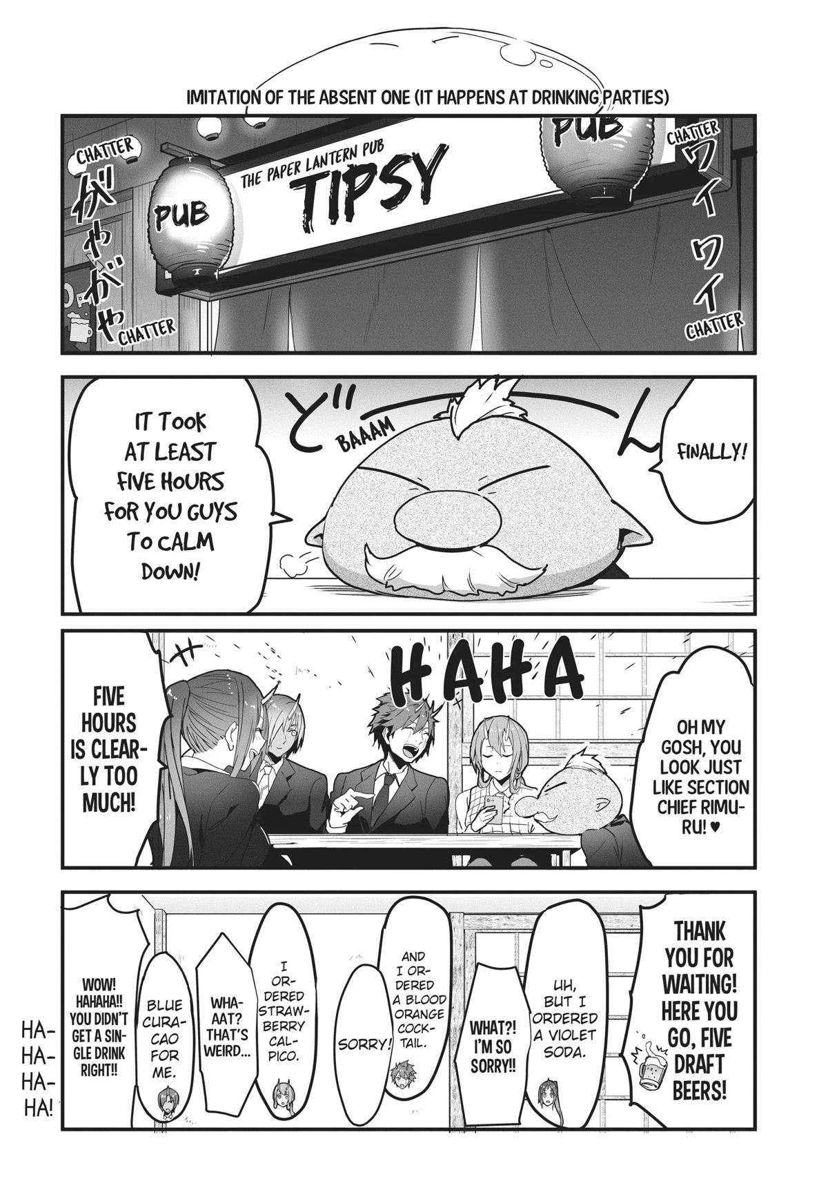 Tensei Shite mo Shachiku Datta Ken Chapter 8 page 4 - Chapter 8: Rimuru and His Cheerful Coworker's Drinking Time