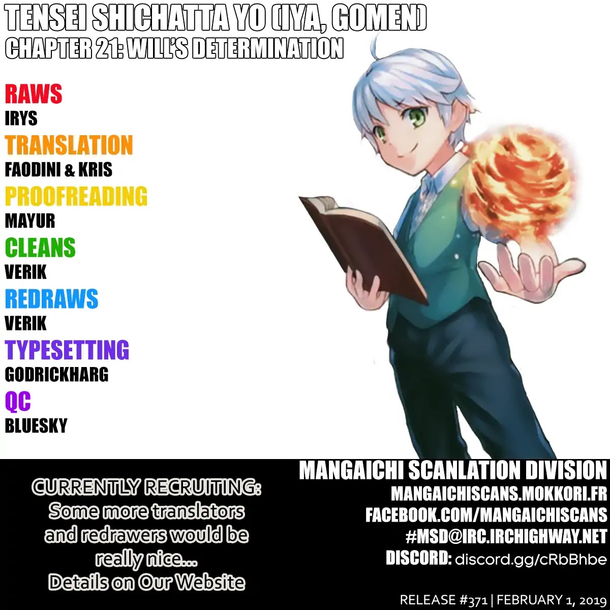 Tenseishichatta yo (Iya, Gomen) Chapter 21 page 1 - Chapter 21