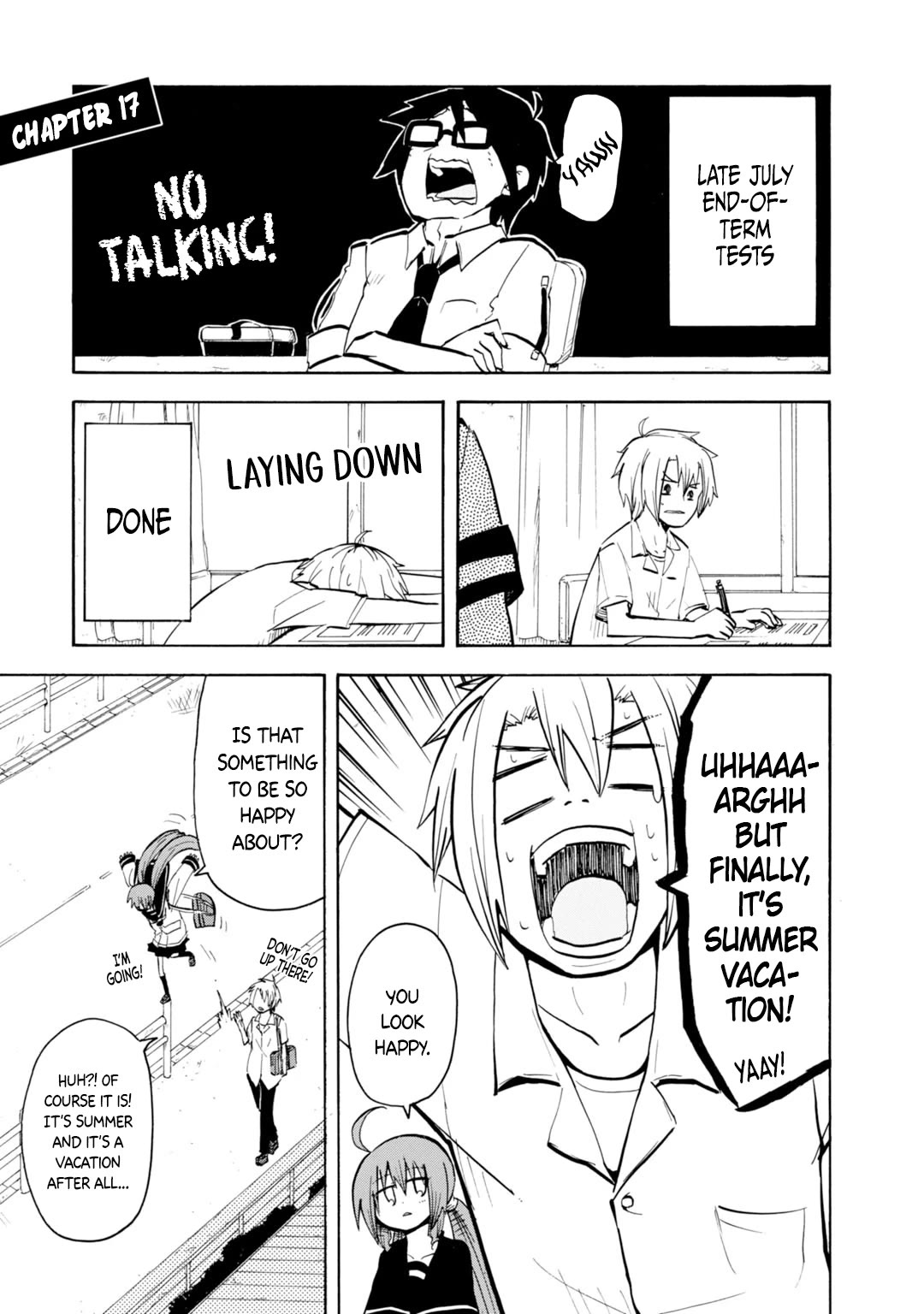 Tenshi-chan to Akuma-kun Chapter 17 page 1 - Chapter 17: Please stop, as it's bothering other customers.