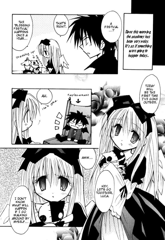 Tenshi no Hane to Akuma no Shippo Chapter 14.2 page 4 - Chapter 14 v2 : The Angels in Black and the Night of Blessing