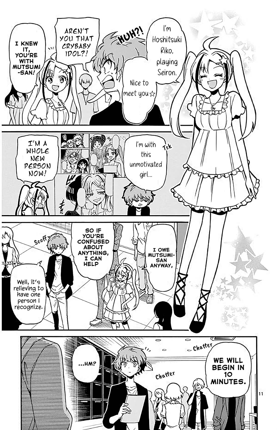 Tenshi to Akuto!! Chapter 101 page 11 - Chapter 101: Co Stars and Face to Face