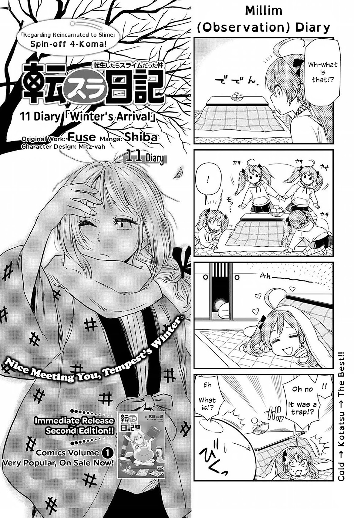 Tensura Nikki Tensei Shitara Slime Datta Ken Chapter 11 page 1 - Chapter 11: 「Winter's Arrival」