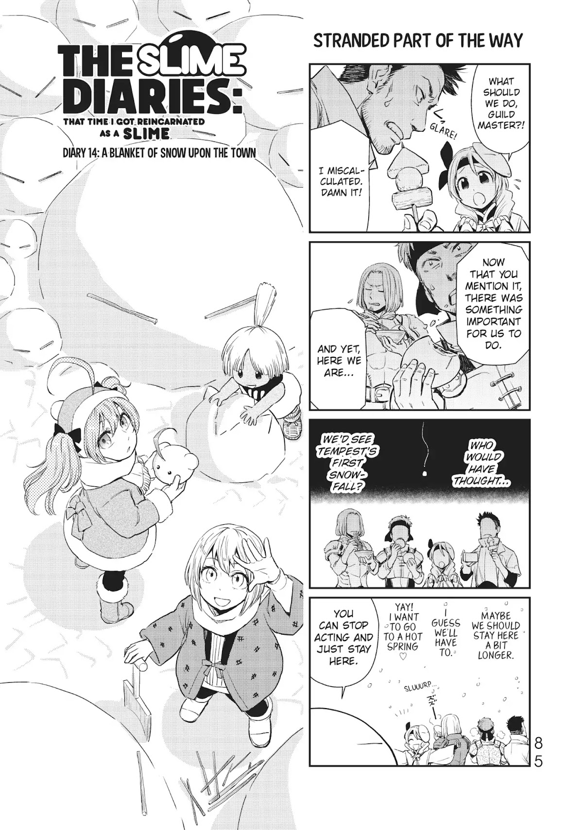 Tensura Nikki Tensei Shitara Slime Datta Ken Chapter 14 page 1 - Chapter 14: A Blanket of Snow Upon the Town