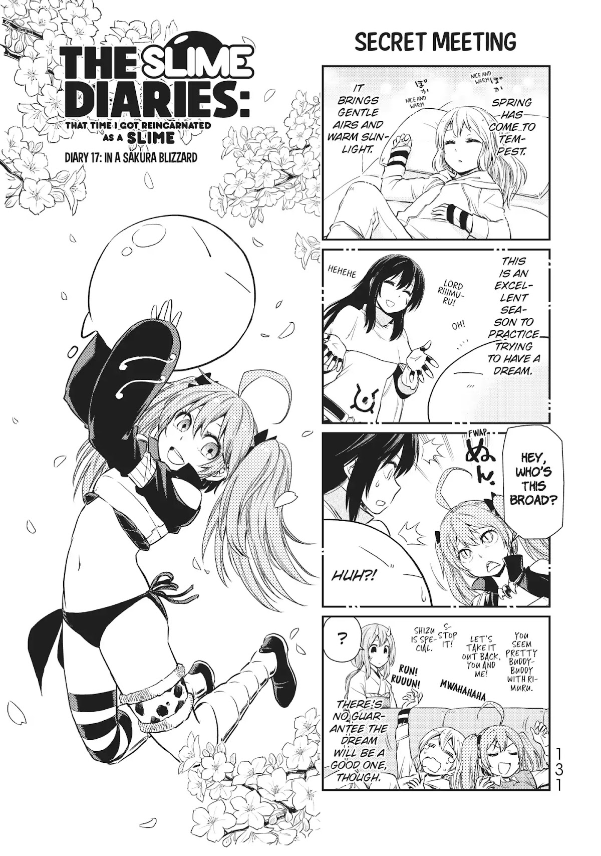 Tensura Nikki Tensei Shitara Slime Datta Ken Chapter 17 page 1 - Chapter 17: In a Sakura Blizzard