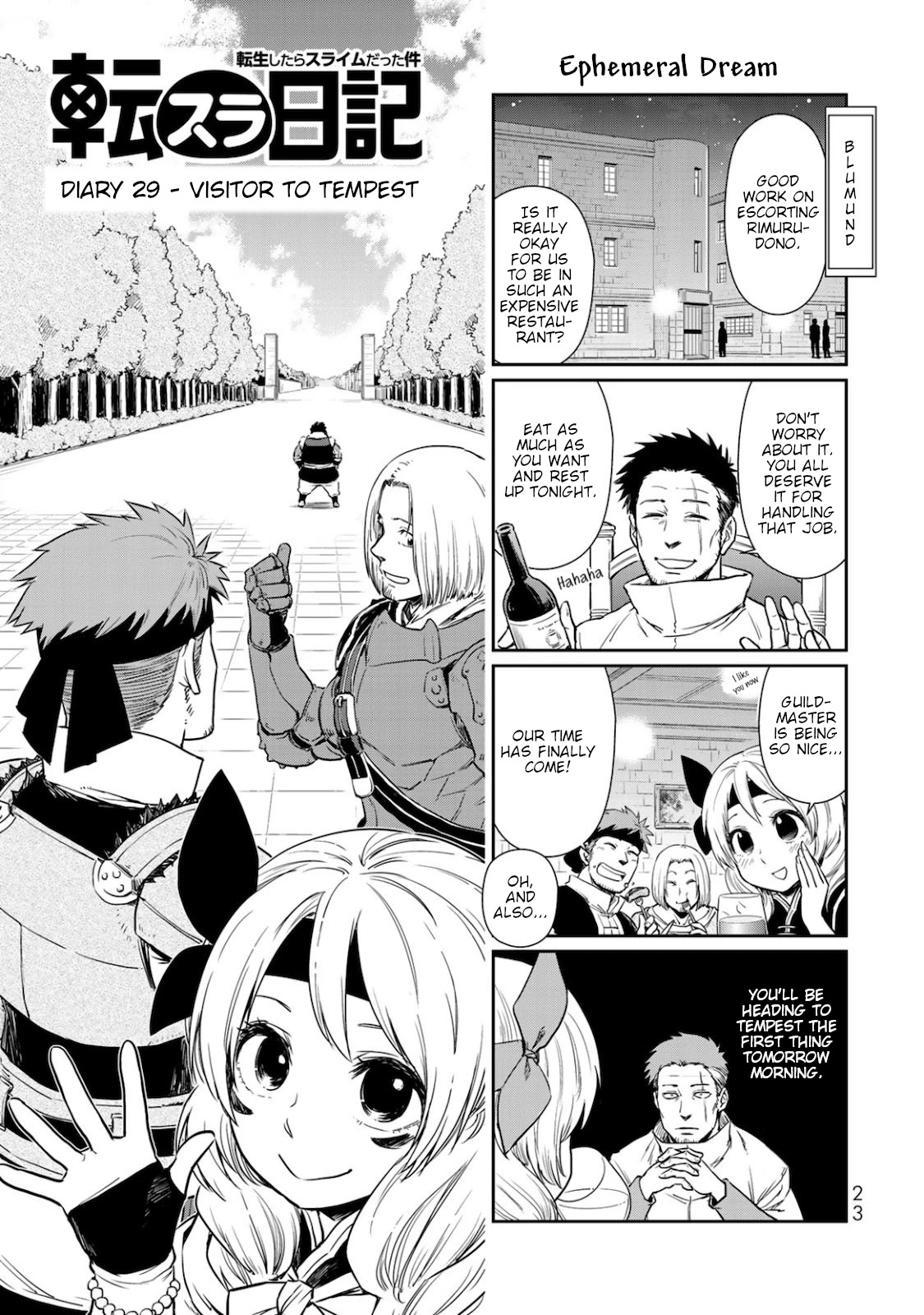 Tensura Nikki Tensei Shitara Slime Datta Ken Chapter 29 page 1 - Chapter 29: Visitor to Tempest