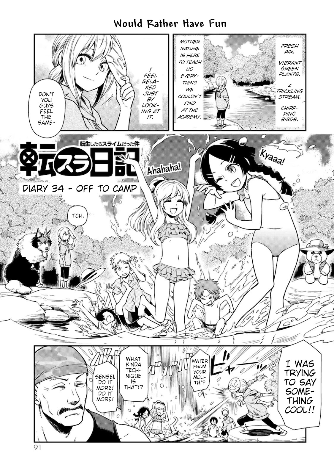 Tensura Nikki Tensei Shitara Slime Datta Ken Chapter 34 page 1 - Chapter 34: Off To Camp