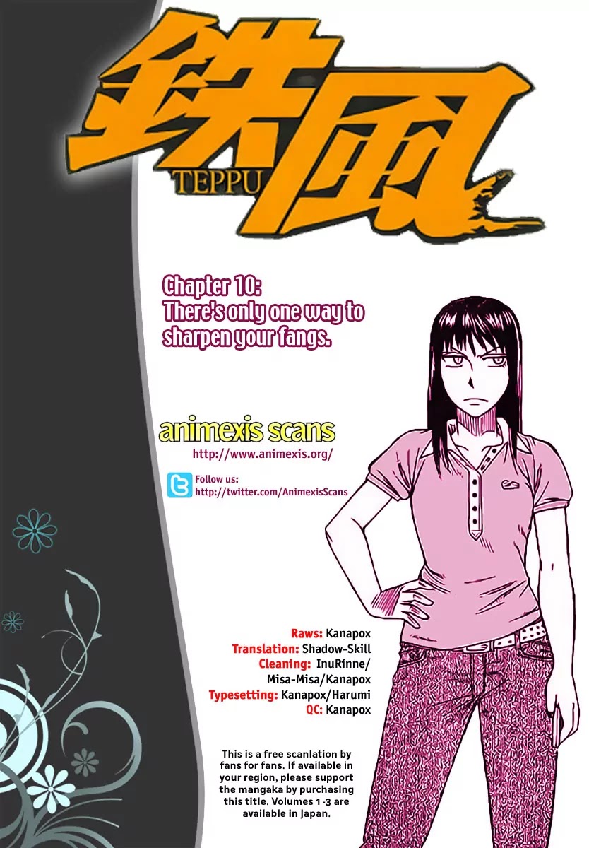 Teppuu Chapter 10 page 1 - Chapter 10 : There's only one way to sharpen your fangs