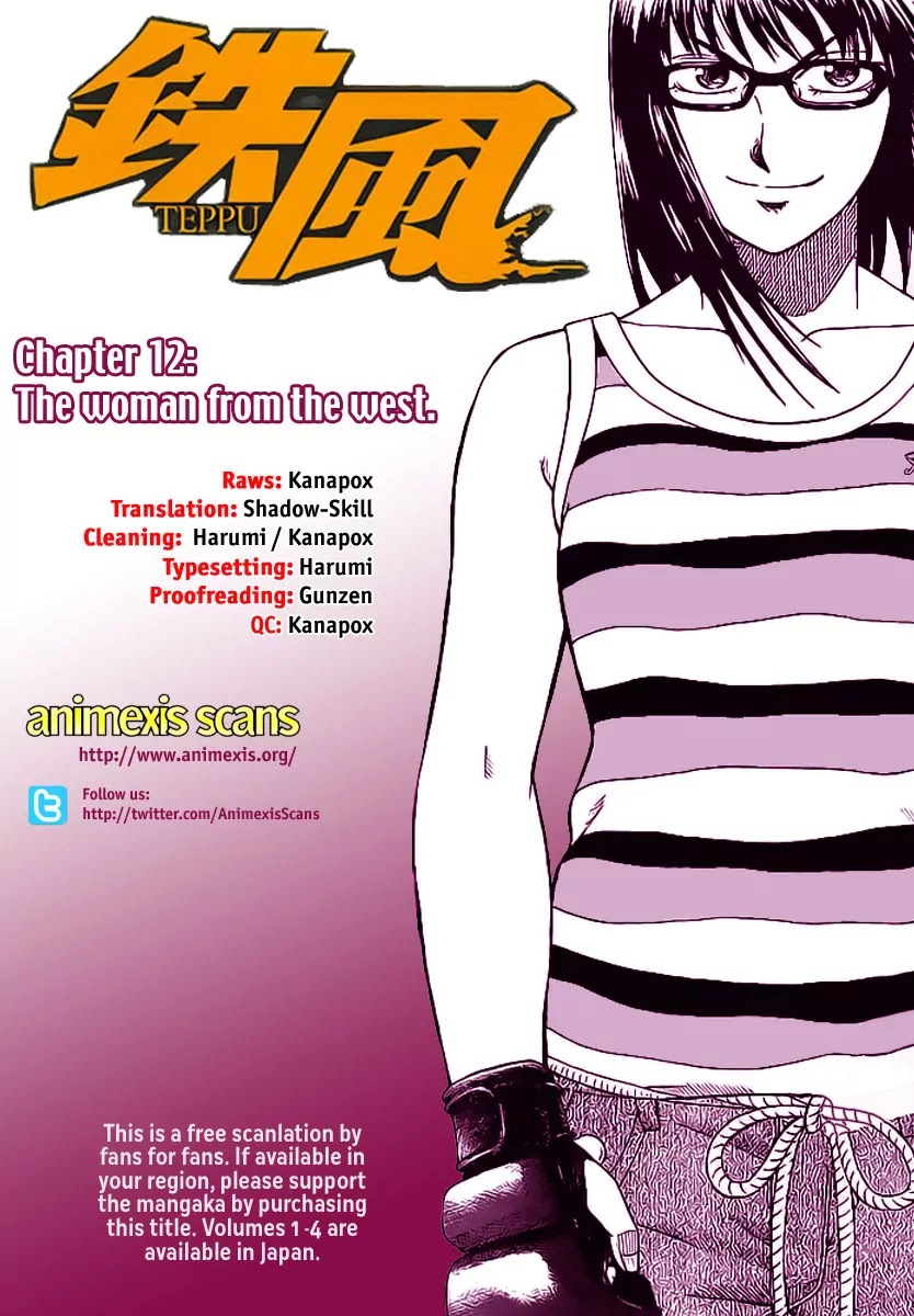 Teppuu Chapter 12 page 1 - Chapter 12 : The woman from the west