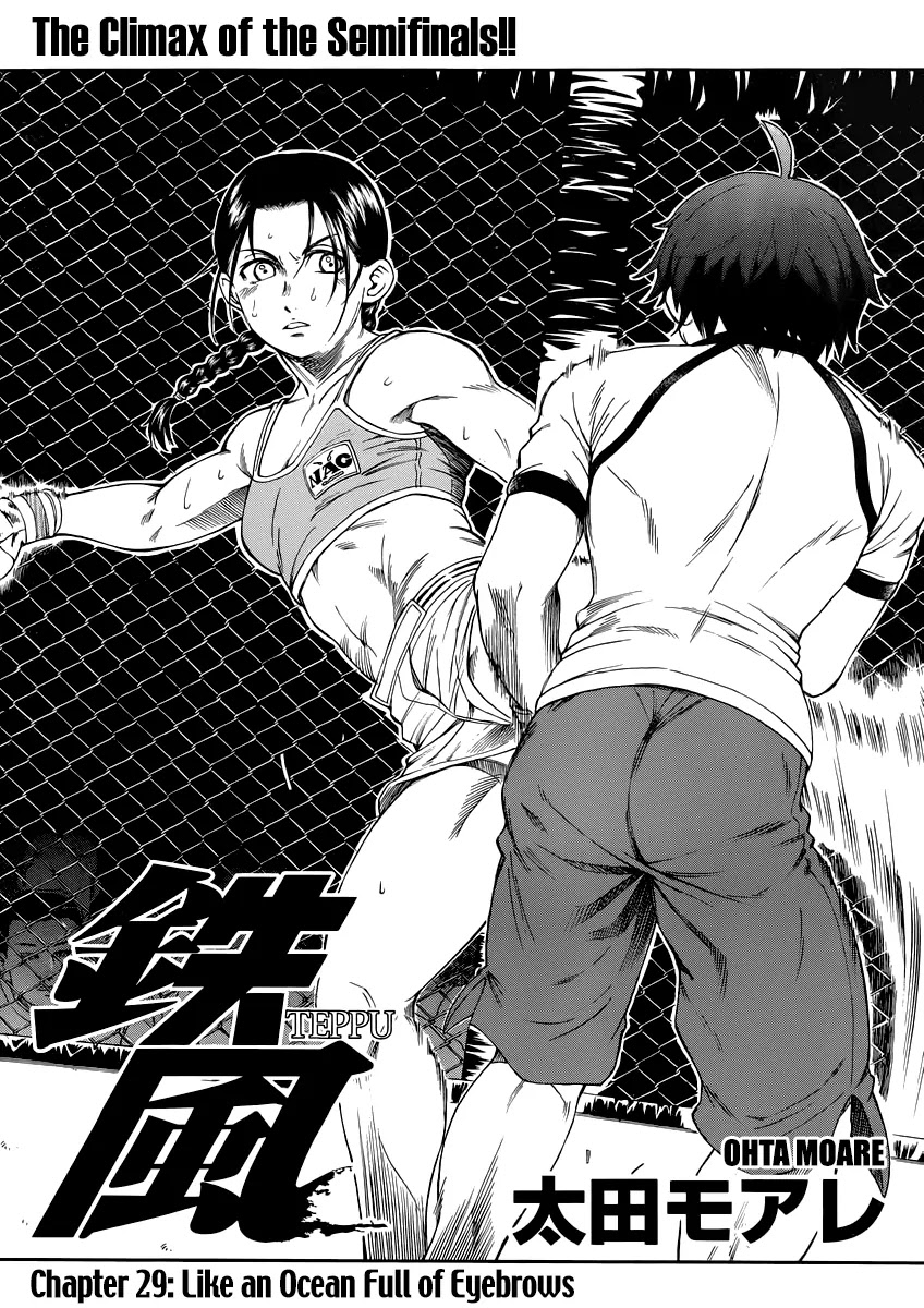 Teppuu Chapter 29 page 4 - Chapter 29: Like an Ocean Full of Eyebrows.