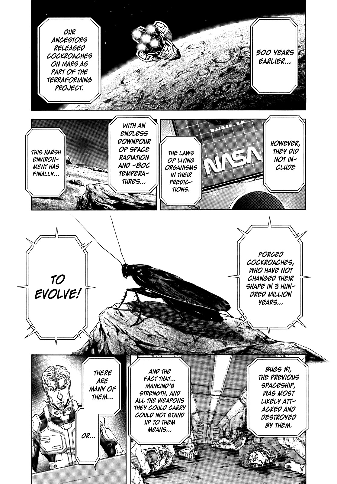 Terra Formars Chapter 0.2 page 4 - Chapter 0.2: Sudden Metamorphosis of Species
