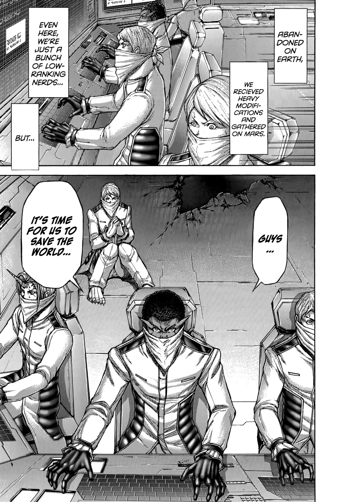 Terra Formars Chapter 102 page 13 - Chapter 102: DEVOTED LIFE WORK The Technician and the Curse